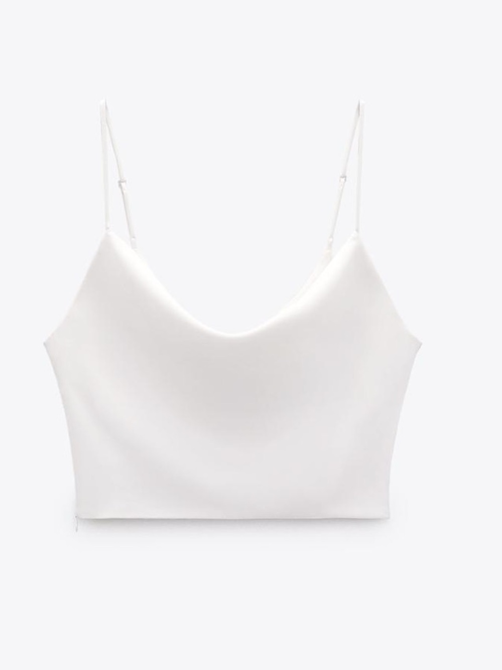 ZARA Fluid Neckline Crop Top